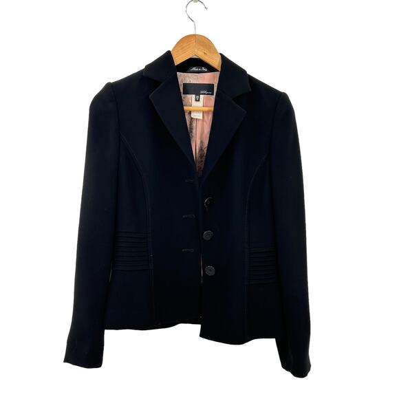 Les Copains Jacket, Size 38 Blazer , Black, Lined, Button Front, Pockets - Picture 5 of 11